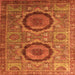 Square Abstract Orange Modern Rug, abs3629org