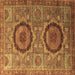 Square Machine Washable Abstract Brown Modern Rug, wshabs3629brn