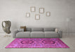 Machine Washable Abstract Purple Modern Area Rugs in a Living Room, wshabs3629pur