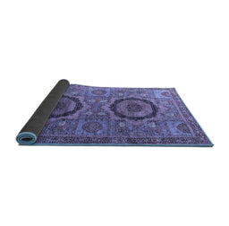 Sideview of Abstract Blue Modern Rug, abs3629blu