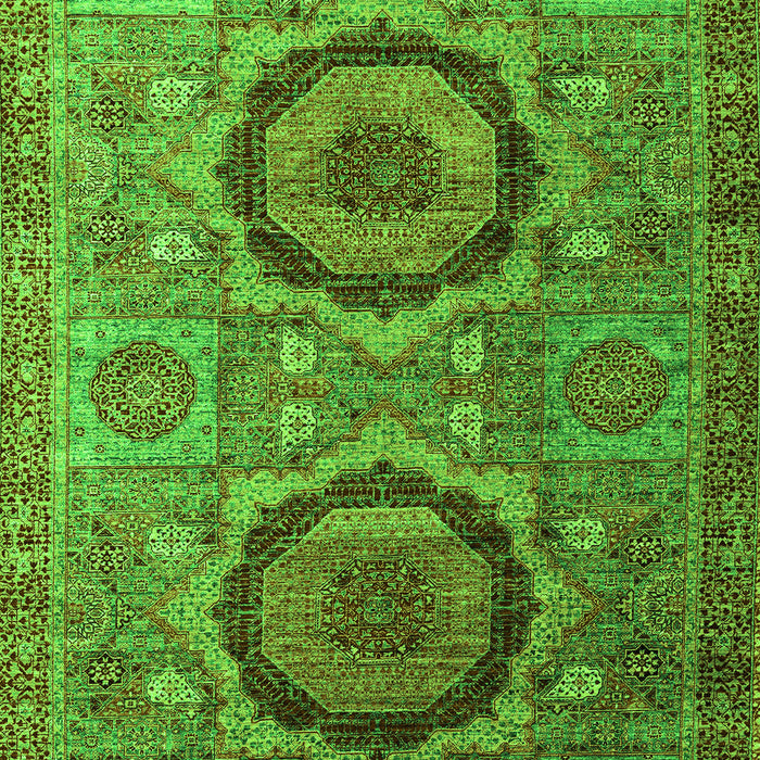 Machine Washable Abstract Green Modern Area Rugs, wshabs3629grn