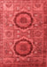 Abstract Red Modern Area Rugs