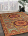 Machine Washable Abstract Tomato Red Rug in a Family Room, wshabs3629