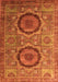 Machine Washable Abstract Orange Modern Area Rugs, wshabs3629org