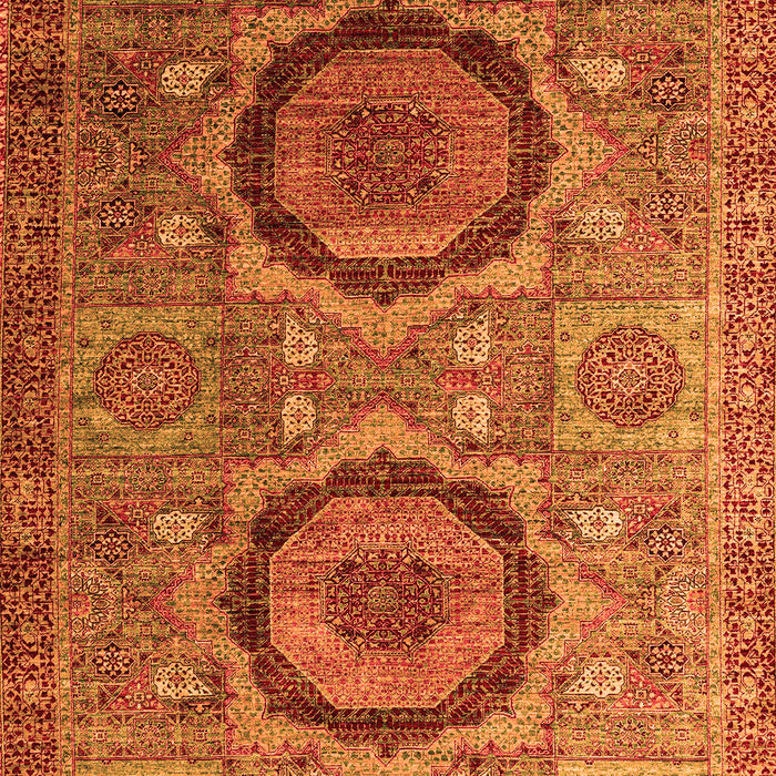 Machine Washable Abstract Orange Modern Area Rugs, wshabs3629org