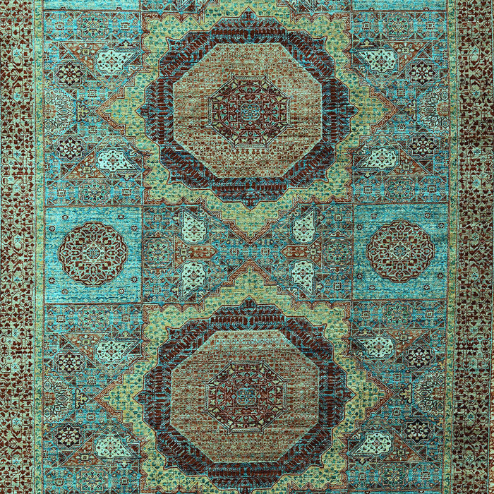 Abstract Light Blue Modern Rug, abs3629lblu