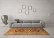 Machine Washable Abstract Brown Modern Rug in a Living Room,, wshabs3629brn