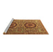 Sideview of Machine Washable Abstract Brown Modern Rug, wshabs3629brn