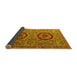 Sideview of Abstract Yellow Modern Rug, abs3629yw