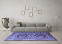 Machine Washable Abstract Blue Modern Rug, wshabs3629blu