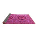 Sideview of Abstract Pink Modern Rug, abs3629pnk