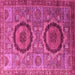 Square Machine Washable Abstract Pink Modern Rug, wshabs3629pnk