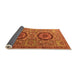 Sideview of Abstract Orange Modern Rug, abs3629org