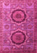 Machine Washable Abstract Pink Modern Rug, wshabs3629pnk