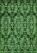 Machine Washable Abstract Green Modern Area Rugs, wshabs362grn