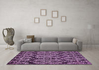 Machine Washable Abstract Purple Modern Rug, wshabs362pur