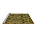 Sideview of Machine Washable Abstract Yellow Modern Rug, wshabs362yw