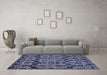 Machine Washable Abstract Blue Modern Rug in a Living Room, wshabs362blu