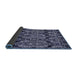 Sideview of Abstract Blue Modern Rug, abs362blu