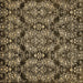 Square Abstract Brown Modern Rug, abs362brn