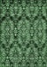 Machine Washable Abstract Emerald Green Modern Area Rugs, wshabs362emgrn