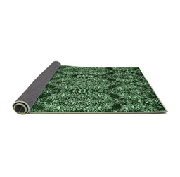Sideview of Abstract Emerald Green Modern Rug, abs362emgrn