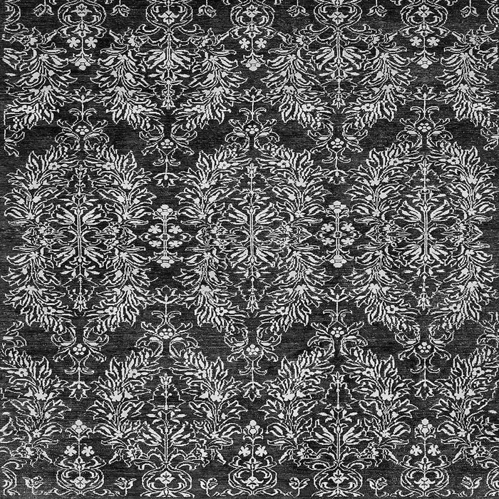 Square Machine Washable Abstract Gray Modern Rug, wshabs362gry