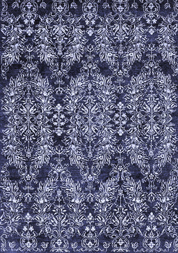 Abstract Blue Modern Rug, abs362blu