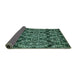 Sideview of Abstract Turquoise Modern Rug, abs362turq