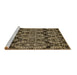 Sideview of Machine Washable Abstract Brown Modern Rug, wshabs362brn