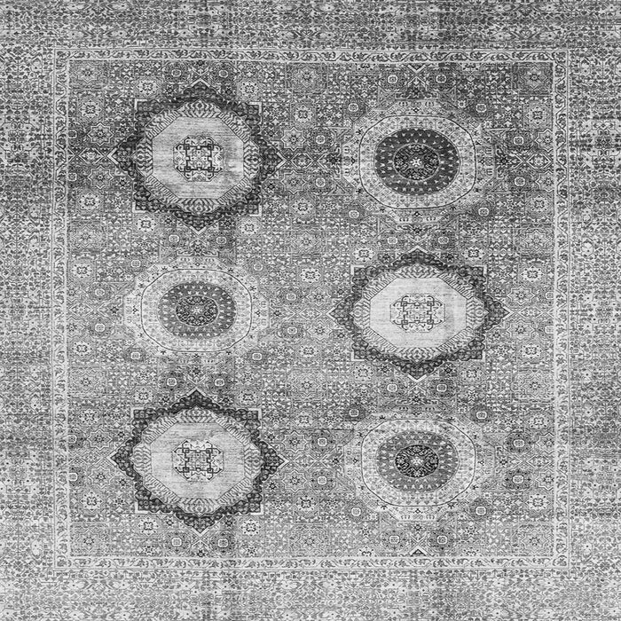 Square Abstract Gray Modern Rug, abs3630gry