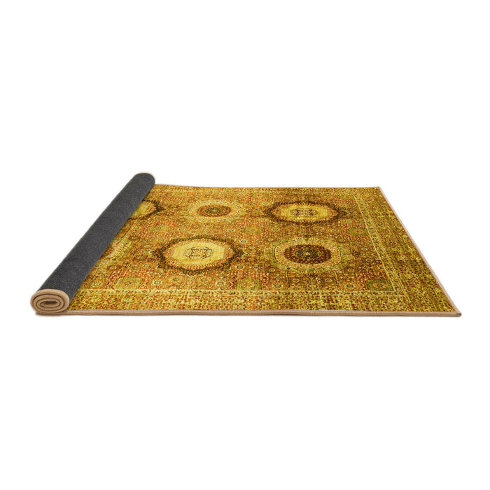 Sideview of Abstract Yellow Modern Rug, abs3630yw