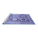 Sideview of Machine Washable Abstract Blue Modern Rug, wshabs3630blu