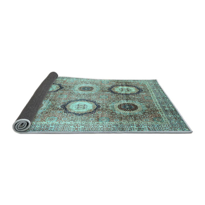 Sideview of Abstract Light Blue Modern Rug, abs3630lblu