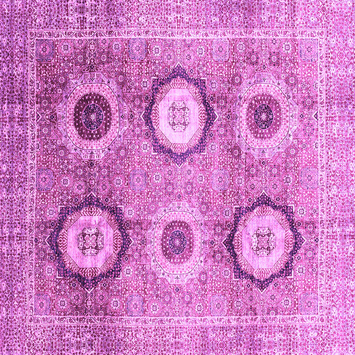 Square Machine Washable Abstract Purple Modern Area Rugs, wshabs3630pur