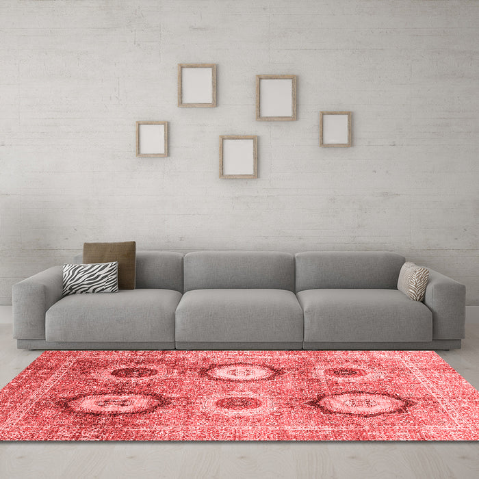 Modern Red Washable Rugs