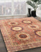 Machine Washable Abstract Red Rug in a Family Room, wshabs3630