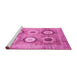 Sideview of Machine Washable Abstract Pink Modern Rug, wshabs3630pnk