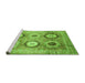 Sideview of Machine Washable Abstract Green Modern Area Rugs, wshabs3630grn