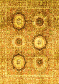 Abstract Yellow Modern Rug, abs3630yw