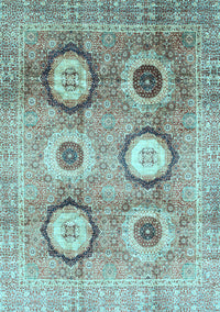 Abstract Light Blue Modern Rug, abs3630lblu