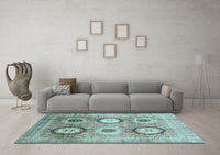 Machine Washable Abstract Light Blue Modern Rug, wshabs3630lblu