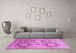 Machine Washable Abstract Purple Modern Area Rugs in a Living Room, wshabs3630pur