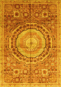 Abstract Yellow Modern Rug, abs3631yw