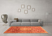 Machine Washable Abstract Orange Modern Area Rugs in a Living Room, wshabs3631org