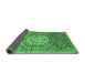 Sideview of Abstract Emerald Green Modern Rug, abs3631emgrn