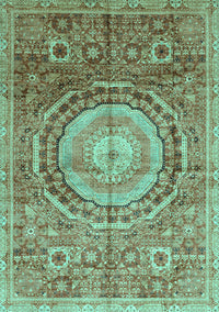 Abstract Turquoise Modern Rug, abs3631turq