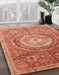 Abstract Red Modern Rug in Family Room, abs3631