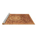 Sideview of Machine Washable Abstract Brown Modern Rug, wshabs3631brn