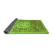 Sideview of Abstract Green Modern Rug, abs3631grn